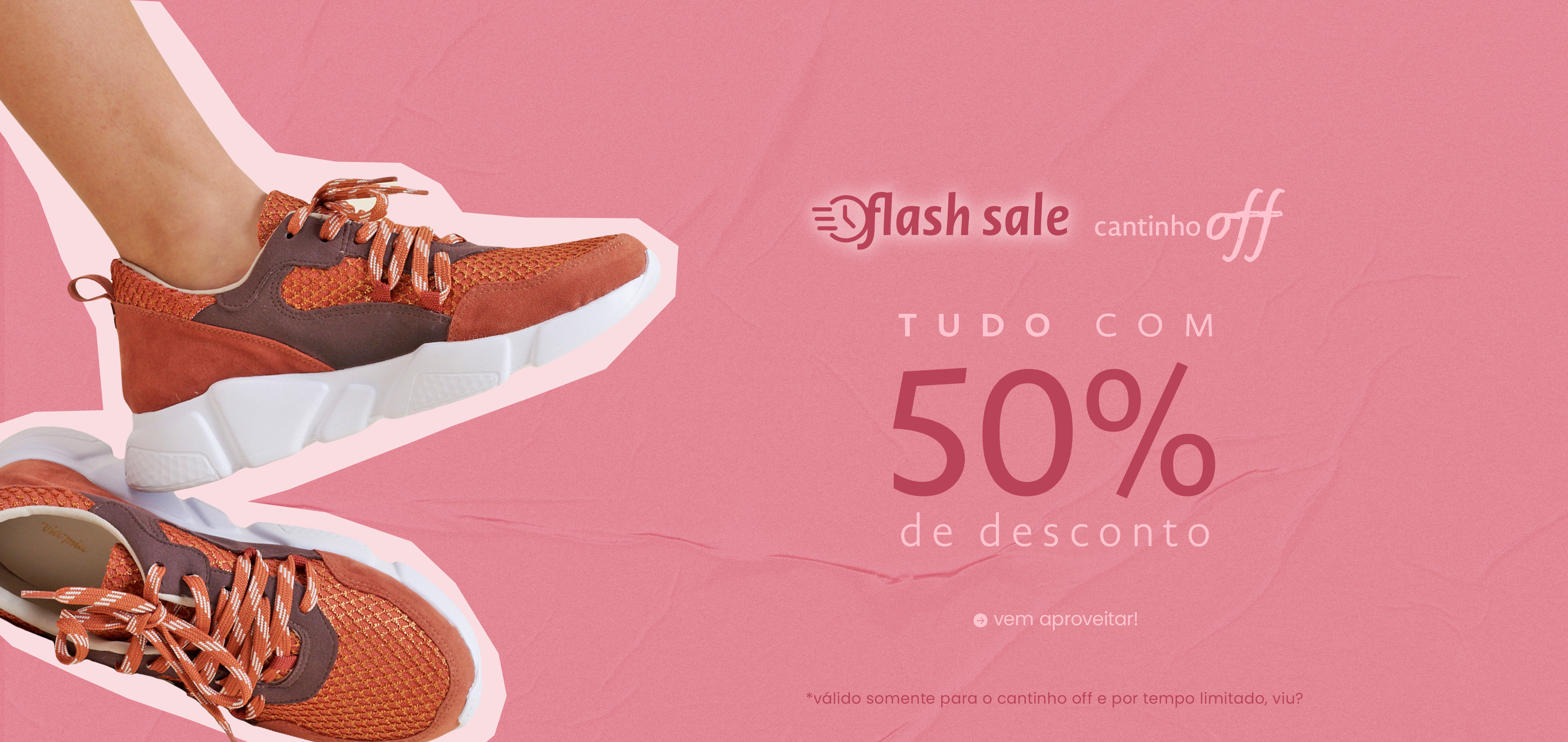 Flash sale todo OFF com 50off